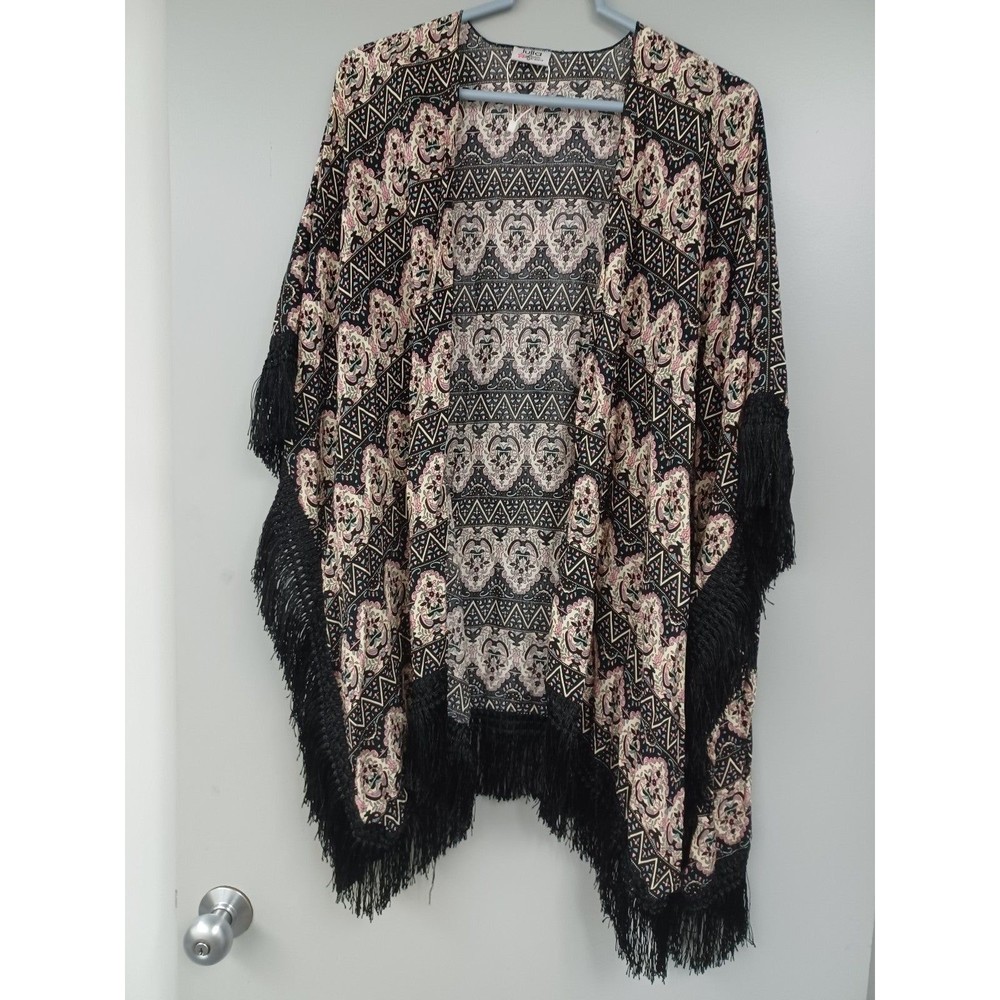 Lulla Colection by Bindya Open Front Kimono Boho Open Front. 1 Size Geometric
